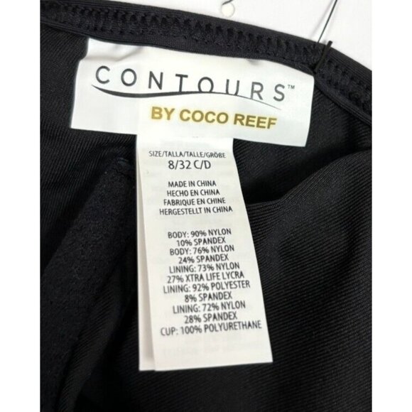 Coco Reef Women's Contours Sterling Bra-Sized One-Piece Black 8-32 (C-D) NWT's. - Picture 8 of 8